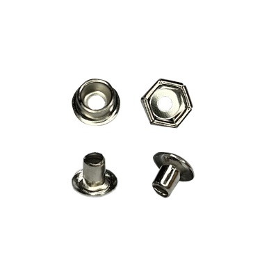 9v电池配件正负极帽母扣B花开孔铆钉正极无孔a珠黄铜镀镍六角螺母