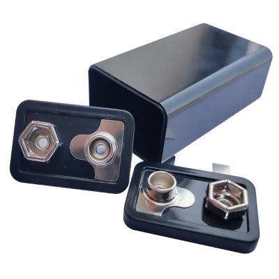 加工9V黑色电池盒9v塑胶电池配件锂电池外壳配件加顶盖胶壳